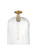 Arcadia One Light Semi-Flush Mount in Brushed Brass (405|716-1C-BB-G559-12SDY)