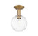 Arcadia One Light Semi-Flush Mount in Brushed Brass (405|716-1C-BB-G458-7CL)