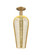 Arcadia One Light Semi-Flush Mount in Brushed Brass (405|716-1C-BB-G456-8ME)
