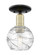 Arcadia One Light Semi-Flush Mount in Black Antique Brass (405|716-1C-BAB-G1213-6CL)