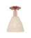 Arcadia One Light Semi-Flush Mount in Antique Copper (405|716-1C-AC-NBD-75-NAT)