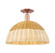 Arcadia One Light Semi-Flush Mount in Antique Copper (405|716-1C-AC-NBD2-16-NAT)