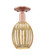 Arcadia One Light Semi-Flush Mount in Antique Copper (405|716-1C-AC-G459-6ME)