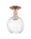 Arcadia One Light Semi-Flush Mount in Antique Copper (405|716-1C-AC-G458-7CL)