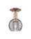 Arcadia One Light Semi-Flush Mount in Antique Copper (405|716-1C-AC-G1213-6SM)
