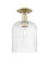 Arcadia One Light Semi-Flush Mount in Antique Brass (405|716-1C-AB-G559-8SDY)