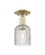 Arcadia One Light Semi-Flush Mount in Antique Brass (405|716-1C-AB-G559-5CL)