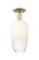 Arcadia One Light Semi-Flush Mount in Antique Brass (405|716-1C-AB-G484-7OP)