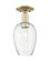 Arcadia One Light Semi-Flush Mount in Antique Brass (405|716-1C-AB-G457-6CL)