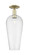 Arcadia One Light Semi-Flush Mount in Antique Brass (405|716-1C-AB-G456-8SDY)