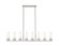 Downtown Urban Eight Light Linear Pendant in Satin Nickel (405|617-8I-SN-G617-8WH)