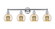 Edison Four Light Bath Vanity in Polished Chrome (405|616-4W-PC-G128-6)