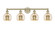 Edison Four Light Bath Vanity in Antique Brass (405|616-4W-AB-G128-6)