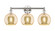 Edison Three Light Bath Vanity in Polished Nickel (405|616-3W-PN-G128-8)