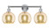 Edison Three Light Bath Vanity in Polished Chrome (405|616-3W-PC-G128-8)