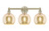 Edison Three Light Bath Vanity in Antique Brass (405|616-3W-AB-G128-8)