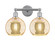 Edison Two Light Bath Vanity in Polished Chrome (405|616-2W-PC-G128-8)