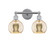 Edison Two Light Bath Vanity in Polished Chrome (405|616-2W-PC-G128-6)