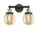 Edison Two Light Bath Vanity in Black Antique Brass (405|616-2W-BAB-G208-8)