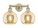 Edison Two Light Bath Vanity in Antique Brass (405|616-2W-AB-G128-8)