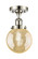 Edison One Light Semi-Flush Mount in Polished Nickel (405|616-1F-PN-G208-6)