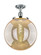 Franklin Restoration One Light Semi-Flush Mount in Polished Chrome (405|517-1CH-PC-G208-14)