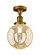 Franklin Restoration One Light Semi-Flush Mount in Brushed Brass (405|517-1CH-BB-G208-8)