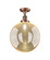 Franklin Restoration One Light Semi-Flush Mount in Antique Copper (405|517-1CH-AC-G208-12)
