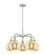 Ballston Five Light Chandelier in Satin Nickel (405|516-5CR-SN-G128-8)