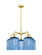 Ballston Five Light Chandelier in Satin Gold (405|516-5CR-SG-G559-8BL)