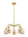 Ballston Five Light Chandelier in Satin Gold (405|516-5CR-SG-G128-6)