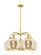 Ballston Five Light Chandelier in Satin Gold (405|516-5CR-SG-G128-10)