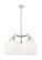 Ballston Five Light Chandelier in Polished Nickel (405|516-5CR-PN-G559-8GWH)