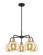 Ballston Five Light Chandelier in Black Antique Brass (405|516-5CR-BAB-G128-8)