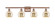 Ballston Four Light Bath Vanity in Antique Copper (405|516-4W-AC-G128-6)