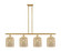 Ballston Four Light Island Pendant in Satin Gold (405|516-4I-SG-G559-8ME)