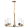 Intersection Five Light Chandelier in Burnished Brass (72|60-7535)