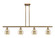 Ballston Four Light Island Pendant in Brushed Brass (405|516-4I-BB-G128-6)