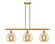 Ballston Three Light Island Pendant in Satin Gold (405|516-3I-SG-G128-8)