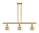 Ballston Three Light Island Pendant in Satin Gold (405|516-3I-SG-G128-6)