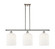 Ballston Three Light Island Pendant in Polished Nickel (405|516-3I-PN-G559-8GWH)