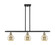 Ballston Three Light Island Pendant in Black Antique Brass (405|516-3I-BAB-G128-6)