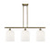 Ballston Three Light Island Pendant in Antique Brass (405|516-3I-AB-G559-8GWH)