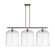 Ballston Three Light Island Pendant in Antique Brass (405|516-3I-AB-G559-12CL)