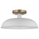 Colony One Light Flush Mount in Matte White / Burnished Brass (72|60-7490)