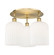 Ballston Three Light Semi-Flush Mount in Brushed Brass (405|516-3C-BB-G559-8GWH)
