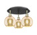Ballston Three Light Semi-Flush Mount in Black Antique Brass (405|516-3C-BAB-G128-8)
