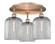 Ballston Three Light Semi-Flush Mount in Antique Copper (405|516-3C-AC-G559-8SM)