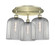 Ballston Three Light Semi-Flush Mount in Antique Brass (405|516-3C-AB-G559-8SM)