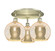 Ballston Three Light Semi-Flush Mount in Antique Brass (405|516-3C-AB-G128-10)